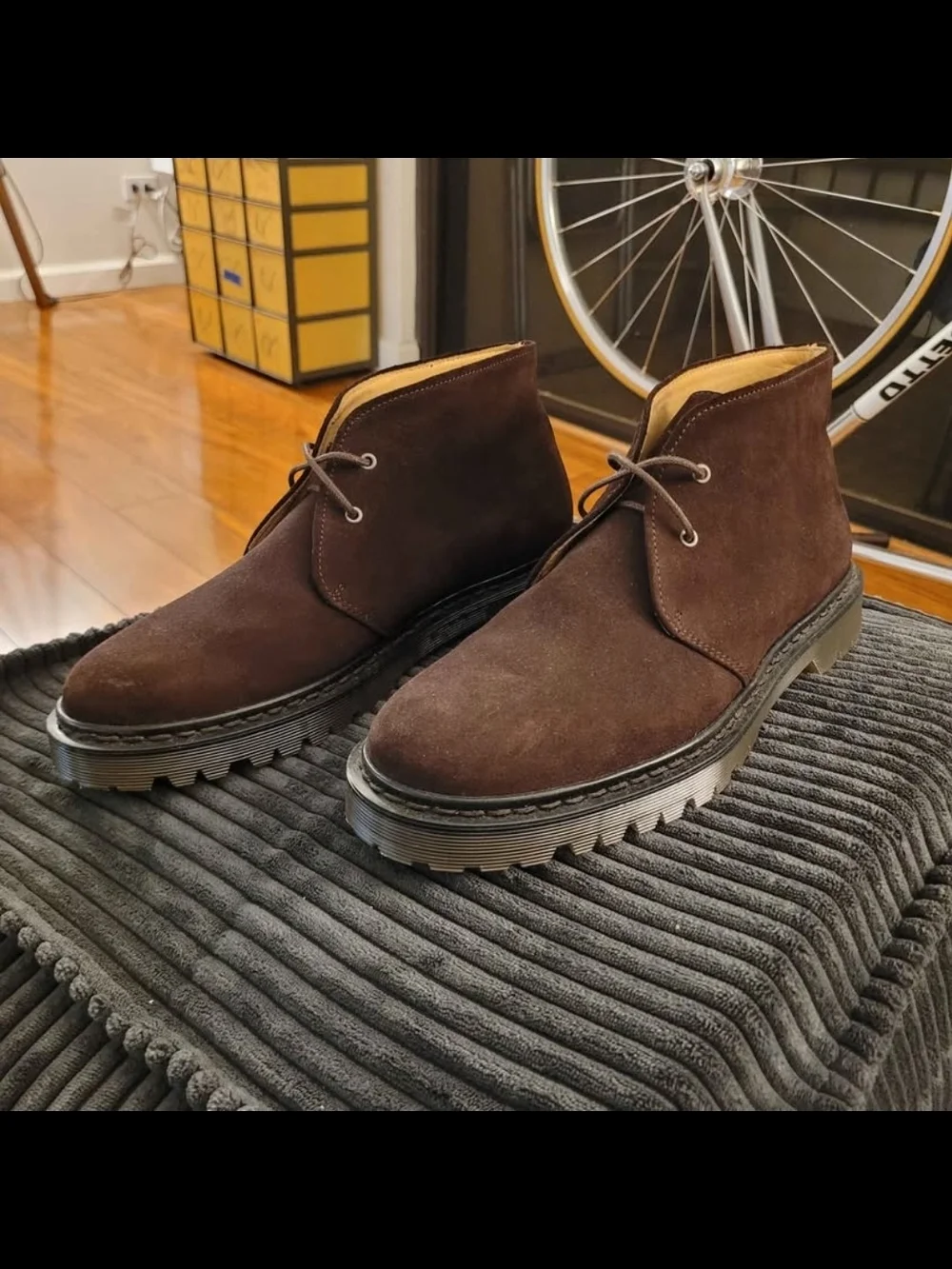 A.P.C. Men's Brown Suede Chukka Desert Boots Made In Portugal